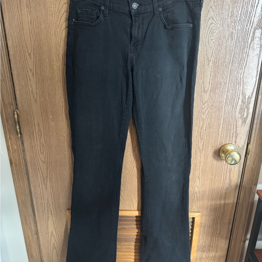 7 For All Mankind Black The Skinny Bootcut Waist 30